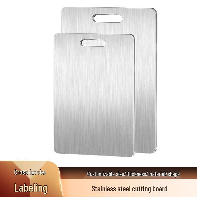 Doppelseitiges antibakterielles Schneidebrett-Set aus 304 Edelstahl