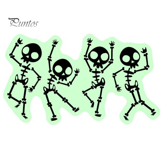 Luminous Skeleton Decals for Light Switches Halloween Switch PVC Sticker, Glow in The Dark Horror Theme Room Accessories Decal, Wall Sticker