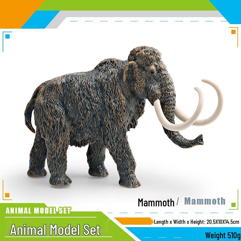 Wildlife Mammoth Family Toy Set - Solid Plastic Elephant Models