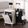 Xiao Yan 20-inch USB Charging Aluminum Frame Carry-on Luggage with Front Laptop Compartment