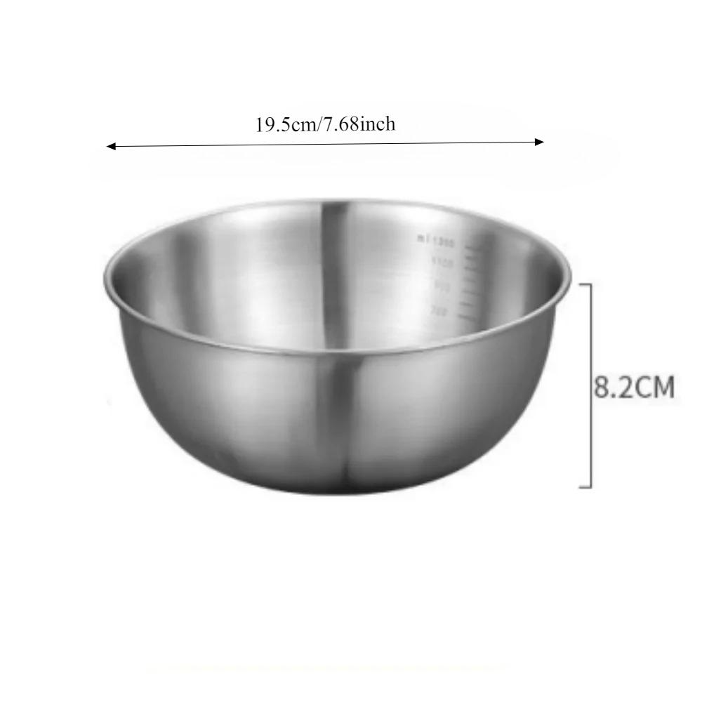 Edelstahlschüssel-Set mit Waage zum Kochen Backen Aufbewahren von Lebensmitteln Großes Fassungsvermögen Rührschüsseln für die Küchenausstattung zu Hause