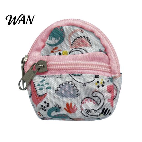 Small Zipper Pouch Mini Backpack Coin Purse, Scratch Resistant Zippered Compartment Doll Accessory Keychain Bag, Waterproof Oxford Cloth Earphone Case