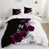 Red Roses Bedding Set Printed Duvet Cover With pillowcase Valentine's  Suitable for Adults Home