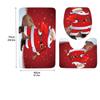 3pcs Christmas Day Non-Slip Bath Mat Bathroom Kitchen Carpet Doormats Decor