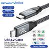 ULT-unite 20Gbps 4K60Hz USB3.2 Type-C Cable 0.3m/0.6m/1m/1.5m/2m/3m/5m with 240W 5A Fast Charging CE/FCC/UKCA/RoHS Certification
