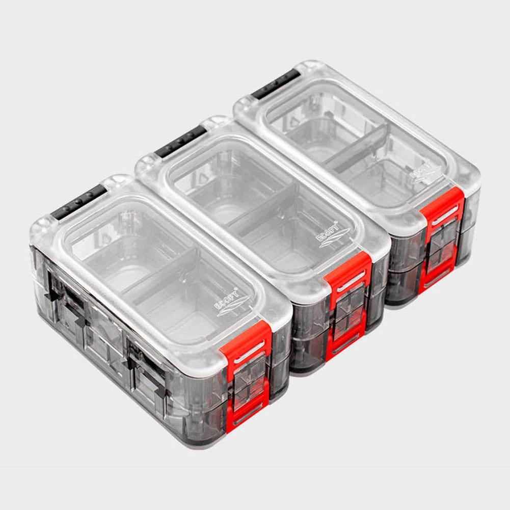 Fishing Tackle Box Expandable Fishing Tackle Box Fishing Hardware Toolbox Waterproof Tool Box Clear Top Fishing Lure Storage Box