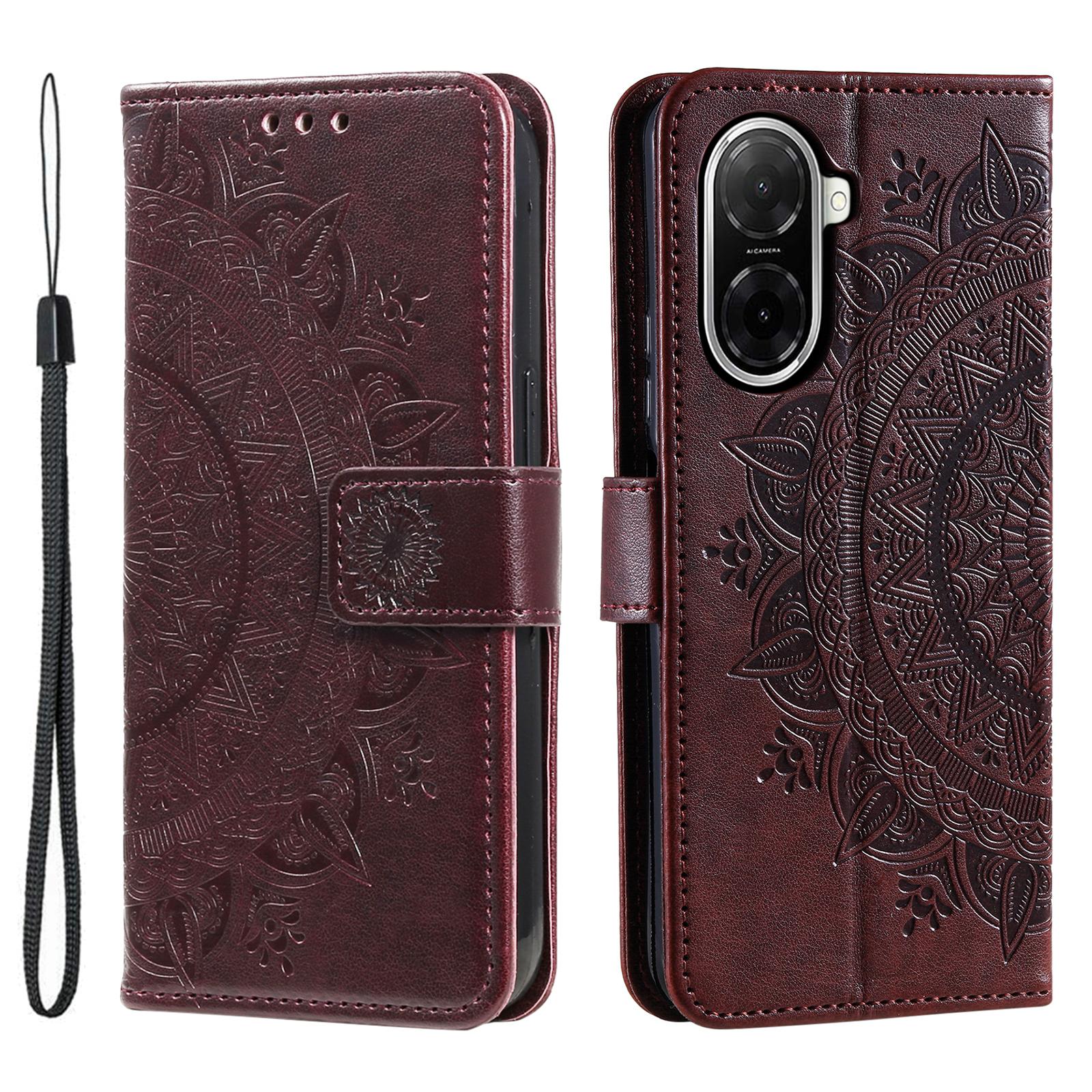 

For Xiaomi Redmi A5 4G (171.7mm)/Poco C71 4G Stand Case Imprinted Totem PU Leather Wallet Phone Cover F