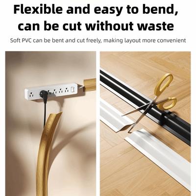 Hochwertige Weiche Kabelschutzhülle Langlebige Flexible Bodenkabelabdeckung Kabelmanagement PVC-Kabelschutz für Innenbereich
