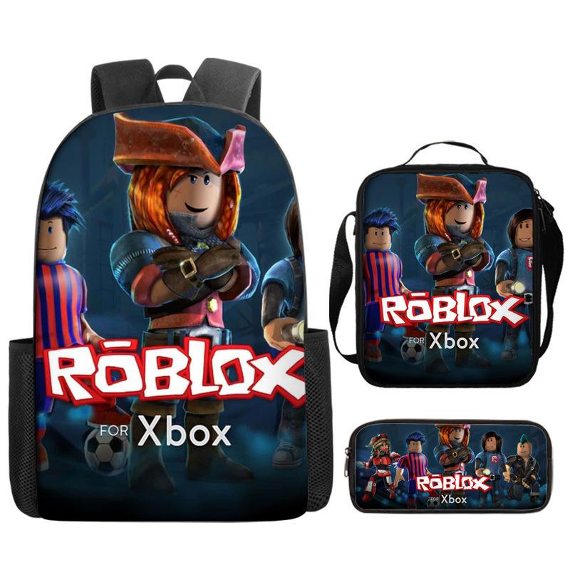Rob Lesi Backpack Trendy Backpack Retro Schoolbag Cartoon Backpack Three-Piece Set