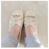 Fashion Elegant Woman Shoe Summer Air Mesh Flats Women's Breathable Mary Jane Shoes Ladies Ankle Strappy Ballet Shoes Cutout Lace Loafer