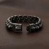 Vintage 316L Stainless Steel Skull Bracelet for Men Boy Punk Hip Hop Skull Bangles Biker Accessories Jewelry
