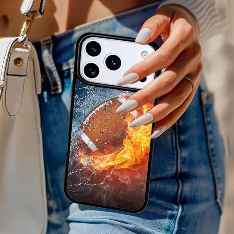 

American Football Rugby Ball Phone Case For iPhone 17 Air 14 15 13 12 Max Cover For Apple 14 15 16 16e 11 Pro Max Plus Coque iPhone 12pro max