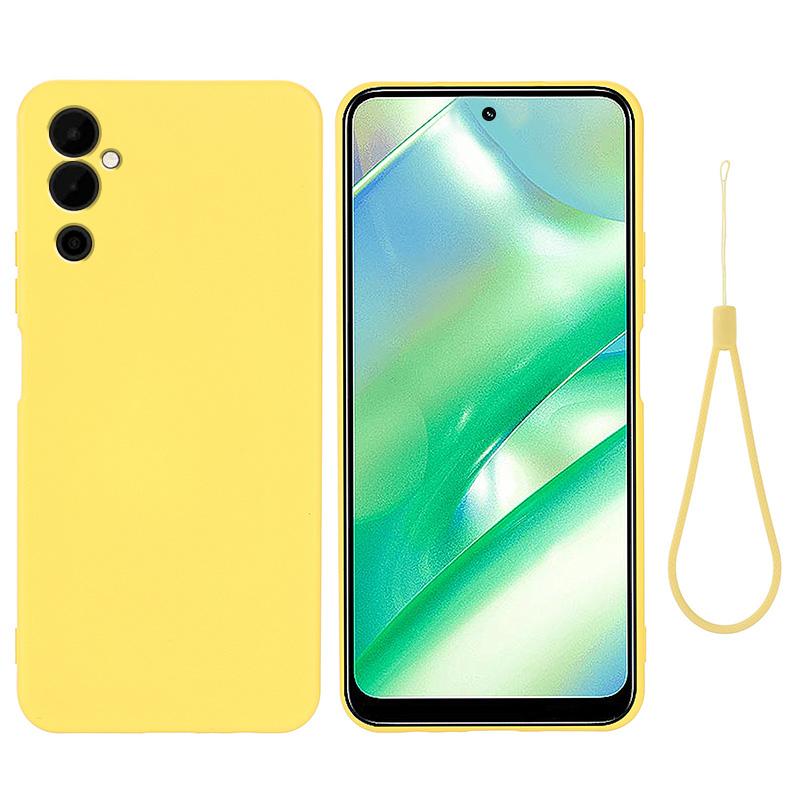 Mobile Phone Case for TECNO Pova Neo 2 4G,Liquid Silicone Soft Lining Cover with Strap