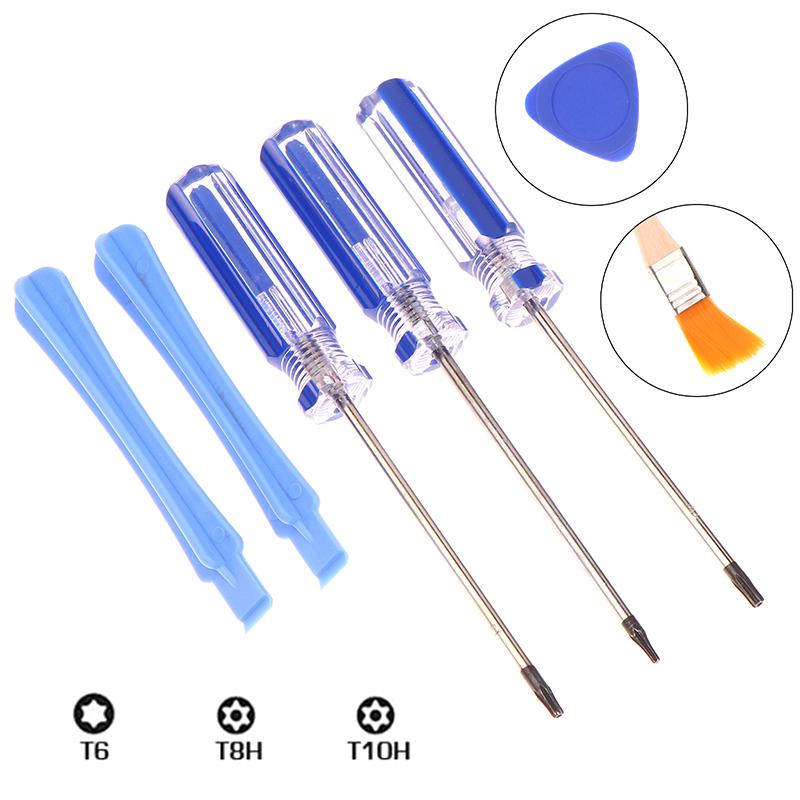 7 Teile/satz Manipulationssicheren Loch Reparatur Öffnungswerkzeug Für Xbox One 360 Ps3 Ps4 Ps5 Serie Schraubendreher Torx T6 T8 T10 Schraubendreher