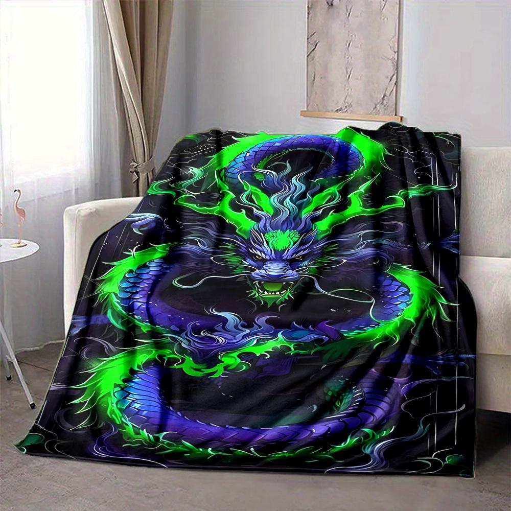 1PC Dragon Artwork Blanket, Throw For Sofa, Bed, Travel, Printing Blanket With Soft And Warm Fabric yy250918135