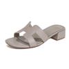 Nuevas sandalias de verano de tacón bajo de tres centímetros zapatillas de tacón grueso para mujer sandalias de playa de una tira sandalias para mujer