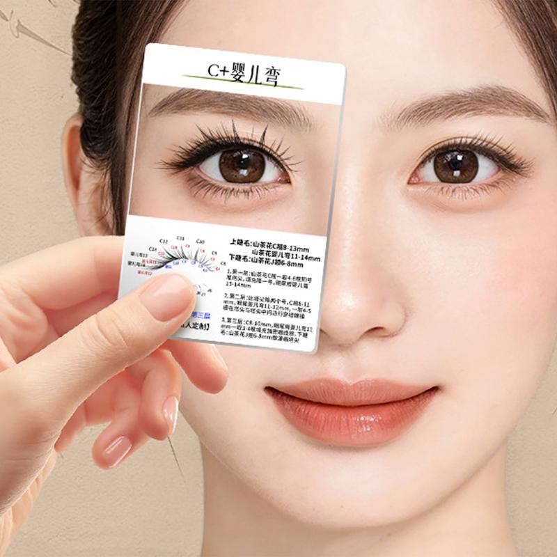 12/24 Pcs False Eyelash Trial Card Try On Effect Exhibit Lashes Style Display Board Eyelash Extension Supplies Fake Lash Holder