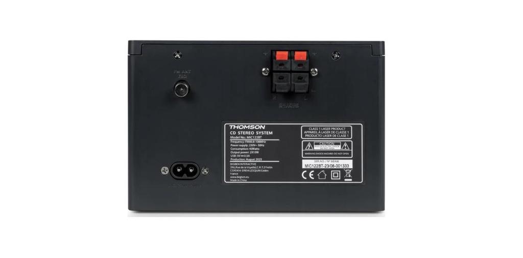 Thomson MIC123BT - mikrowieża z Bluetooth, CD, USB, FM, Thomson