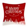 New Christmas Red Pillowcase Linen Festive Snowflake Sofa Living Room Pillowcase Cushion