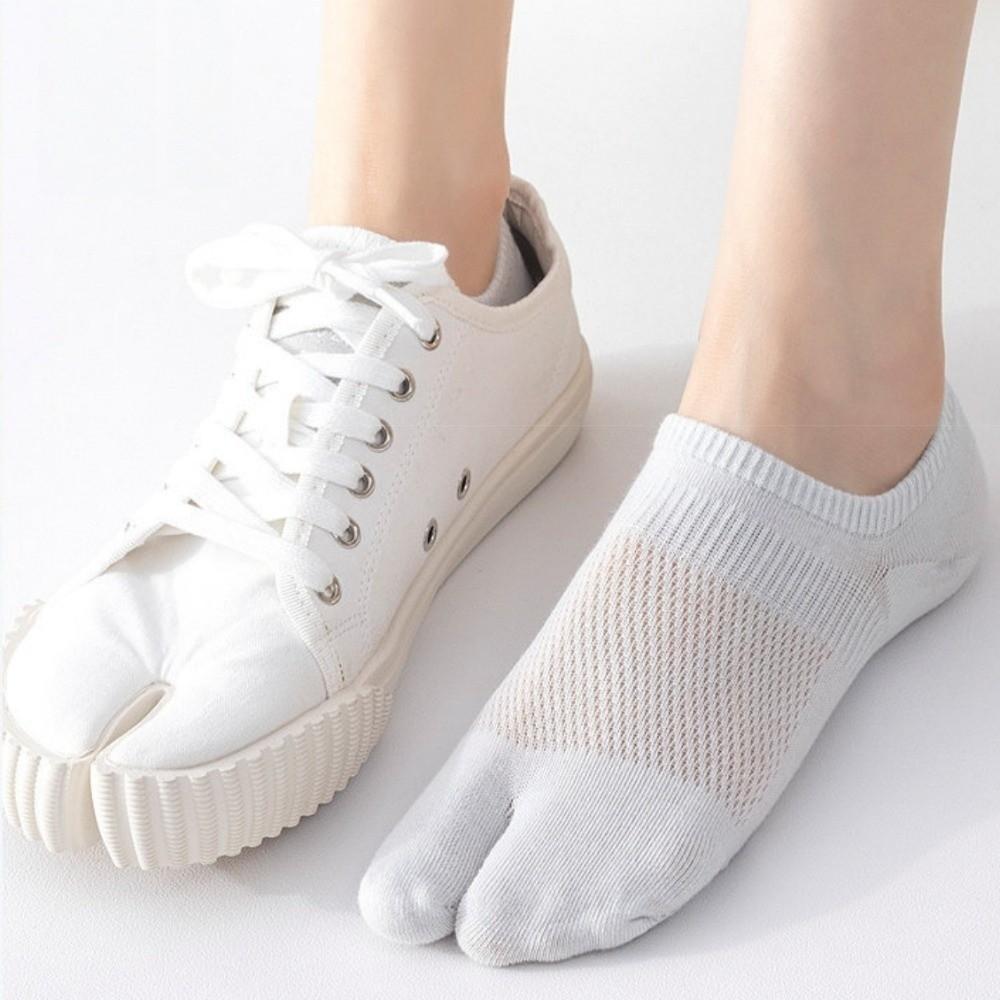 Effen Kleur Onzichtbare Tabi Sokken Katoen Twee Teennagels Sokken Casual Gespleten Teen Boot Sokken Lente