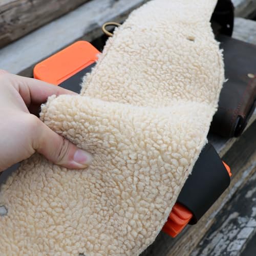 TOURBON Tool Belt, Work Belt, Leather Padded Tool Belt, Support Tool Belt, for Carpenters, Electricians, Construction Workers