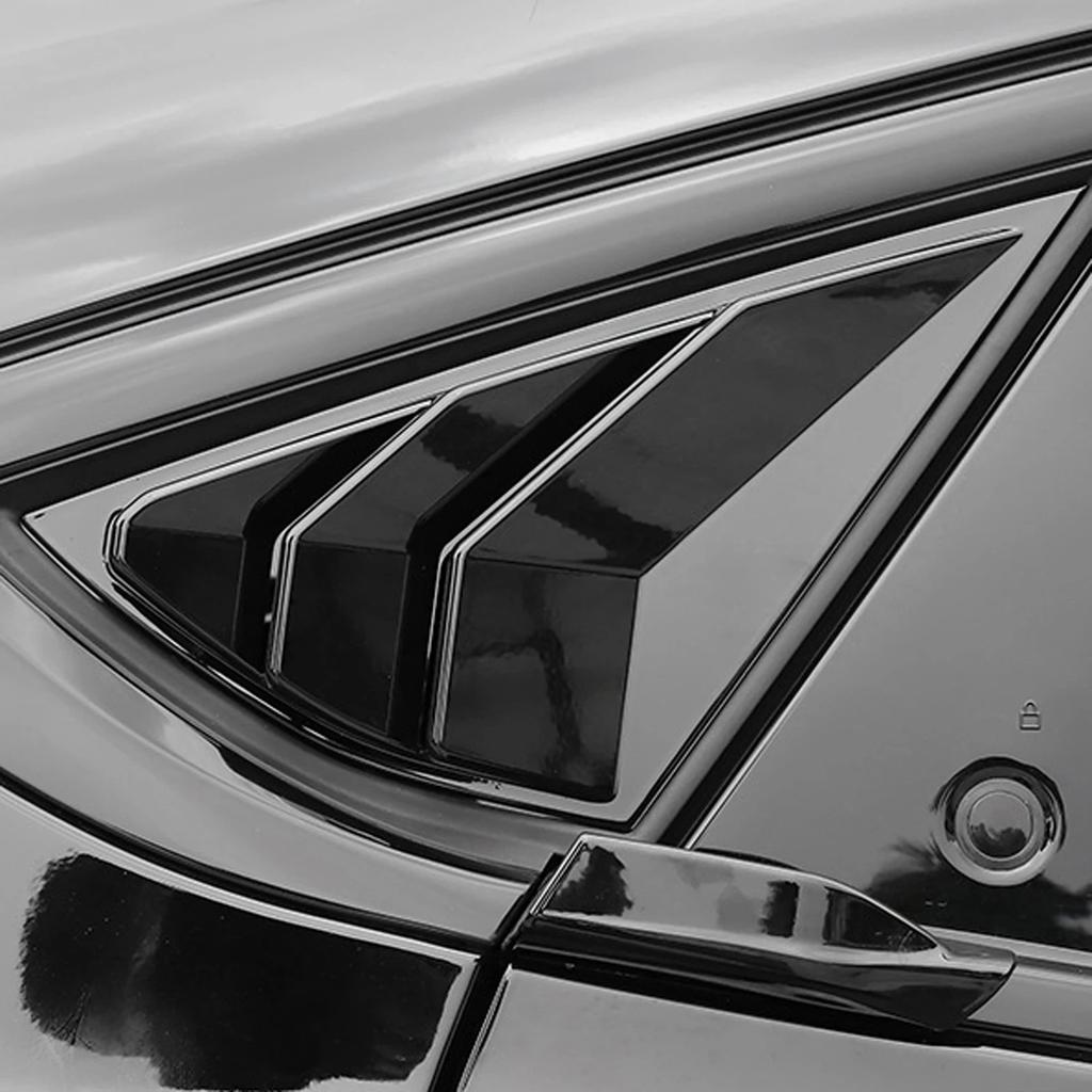 For Mustang Mach-E Mach E 2025 2025 Car Rear Louver Window Side Shutter Cover Trim Sticker Vent Scoop ABS Carbon Fiber Style