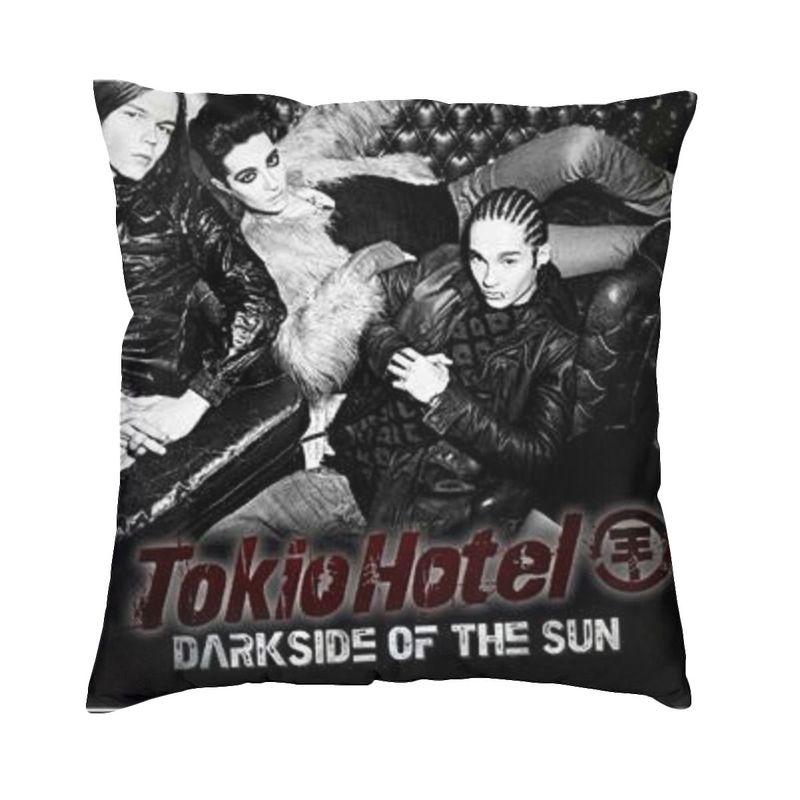 Soft Tokio Hotels Logo Music Rock Band Throw Pillow Case Decoration Custom Square Cushion Cover 40X40Cm Pillowcover Living Room