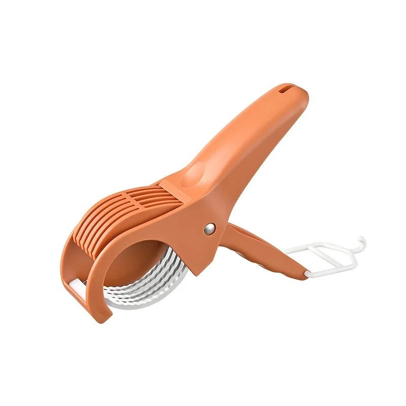 Portable Multi-Blade Cutter for Fruit & Veggies, Fast Slicing Kitchen Gadget for Home and Restaurant Use оранжевый