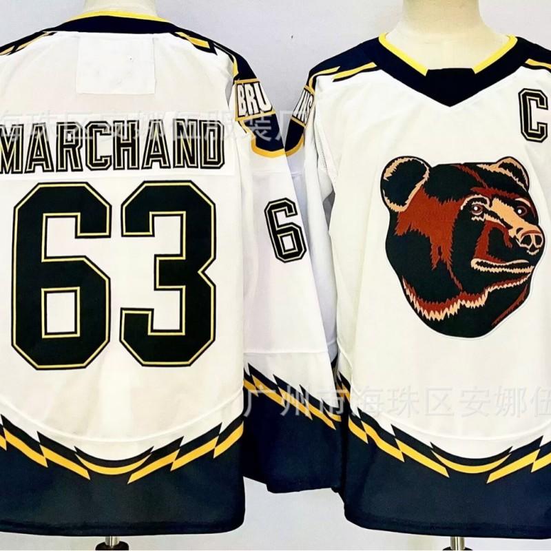 Ice Hockey Jersey Boston Bruins Embroidered 73 63 Unisex Sports