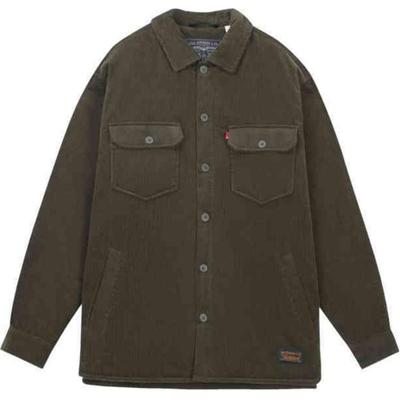 Levis Einfach Bequem Vielseitig Lässig Kordkragen Langarm Baumwolljacke Herren Jacke Grün 002PW-0002