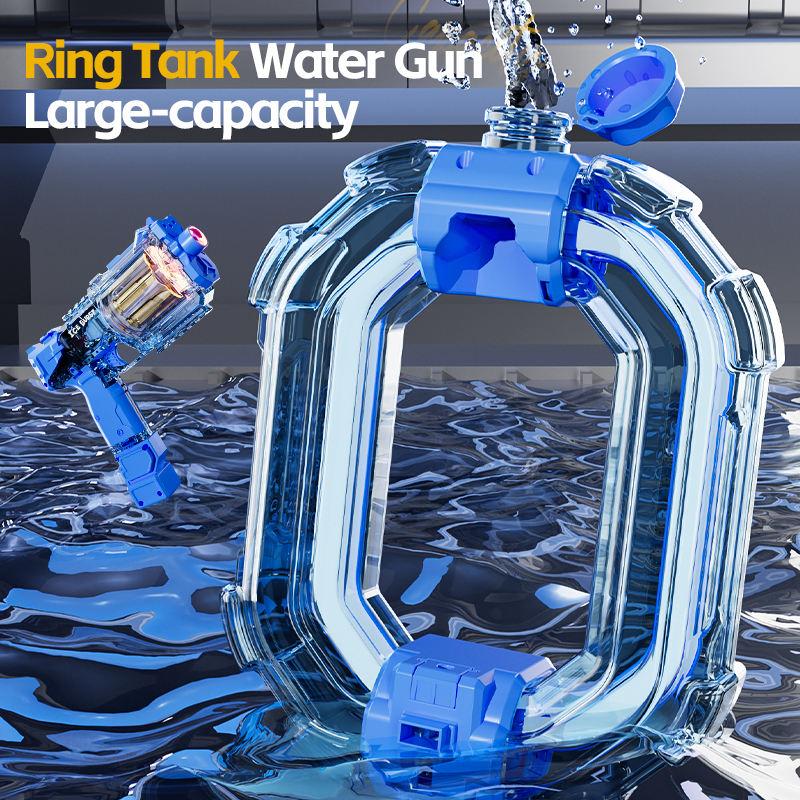 Ice Blast Energy Ring Electric Water Gun Automatic Continuous Large Capacity with Sound LED Light Summer Outdoor Toys for Kids