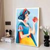 Disney 5D DIY Diamond Painting Snow White Watercolor Illustration Full Round Diamond Mosaic Cartoon Cross Stitch Art Painting for Home Decoration