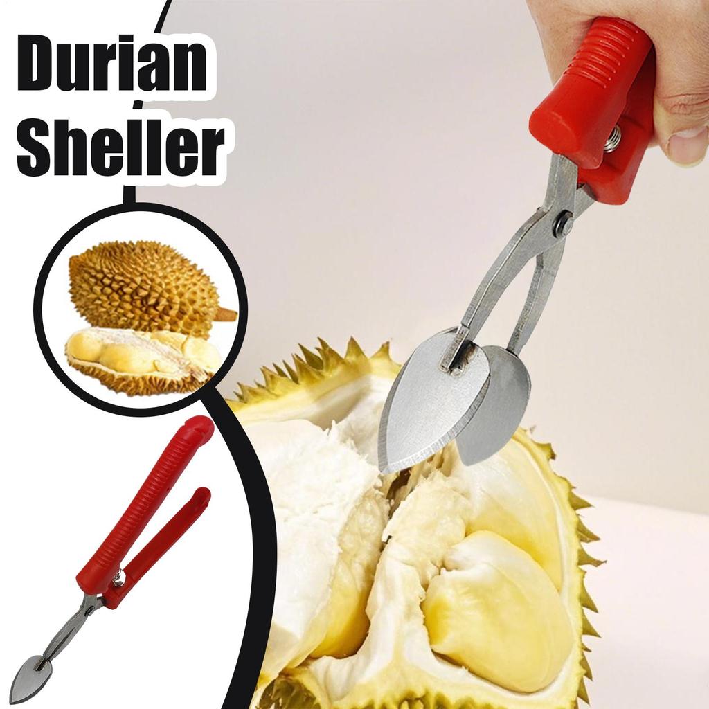 Fruit Sheller Opener Durian Sheller Clamp Stainless Steel Ergonomic Design Fruit Shell Opener Gadgets for Dorm Restaurant