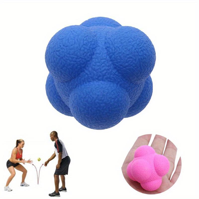 1pc Hexagonal Reaction Ball Silicone Agility Coordination Reflex Exercise Sports Fitness Training Ball