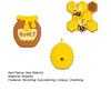 Yousheng 3 Pcs Rustic Wooden Bee Wall Art, Vintage Yellow Beehive Honeycomb Jar Wall Hanging Decor for Farmhouse, Wall, Patio, Fence, Indoor, Outdoor