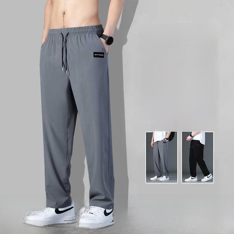 

Мужские летние модные брюки свободного кроя с широкими штанинами 2024 года L темно-серого