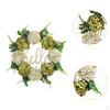 Hello Spring Wreath Hydrangea Artificial Flower Floral Garland Hanging Ornament for Front