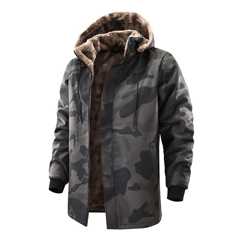 Giacca invernale Xiyin D da uomo in velluto antivento calda mimetica collezione giacca di pelle necessita di essere transcodificata