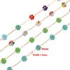 1 Metro Corrente de Aço Inoxidável Flor Margarida Delicada Satélite com Contas para Fazer Joias DIY Colar Pulseira Tornozeleiras Suprimentos