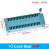 1/2/5pcs/lot 14 16 18 20 24 28 32 40 P Pin 2.54 MM Green DIP Universal ZIF IC Socket Test Solder Type IC lock seat zif socket