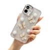 Three-color Crystal Butterfly Case Apple 16E Mobile Phone Case Epoxy for iPhone17/15/14 Internet Celebrity Mobile Phone Case