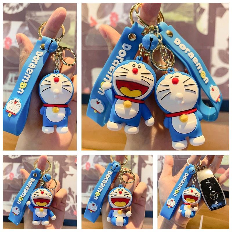 Keychain Doraemon Pvc Figurine Car Keyring Schoolbag Pendant Gifts Halloween
