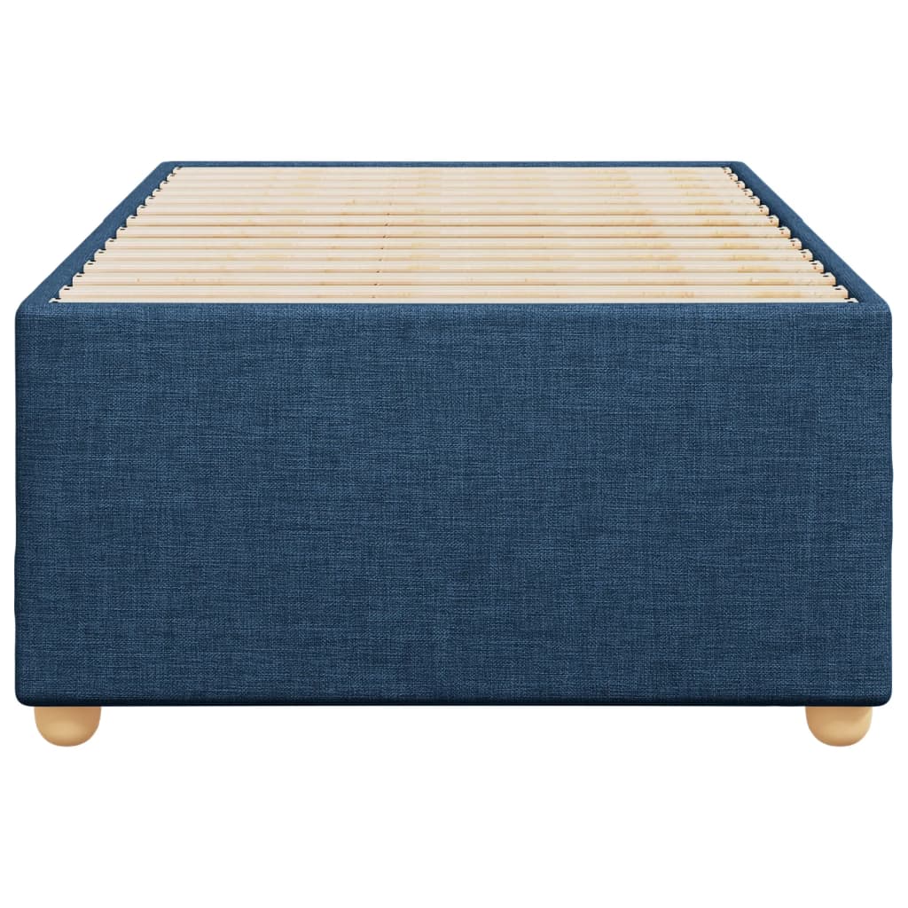 Bed Frame without Mattress Blue 90 x 190 cm Fabric
