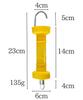 Leap Raupe Electric Fence Gate Clips, Electric Fence Gate Grip Handles, 23cm, Yellow (5 Yellow Electric Fence Grips, 23cm each)