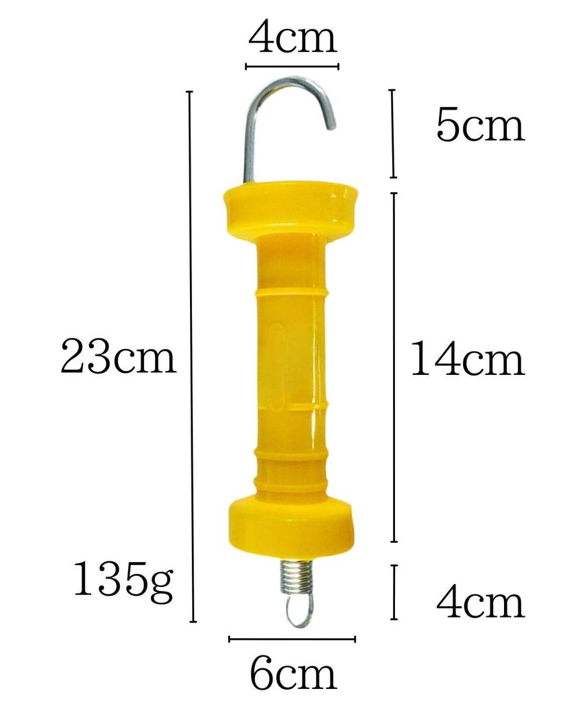 Leap Raupe Electric Fence Gate Clips, Electric Fence Gate Grip Handles, 23cm, Yellow (5 Yellow Electric Fence Grips, 23cm each)