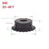 04C Industrial Sprocket 45# Steel Large Step Two Points Chain Gear 25~40 Teeth Bore 6~20mm Mechanical Motor Drive Sprocket