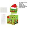 Yousheng Merry Christmas Money Box for Cash Gift Pull, Green Elf Surprise Money Holder with 50 Pcs Transparent Bags for Kids Adults