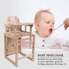Baby Feeding Chair & Table Set Solid Wooden Detachable Highchair with Adjustable Tray
