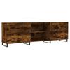 TV Cabinet Smoked Oak Finish 150 x 30 x 50 cm Engineered Wood