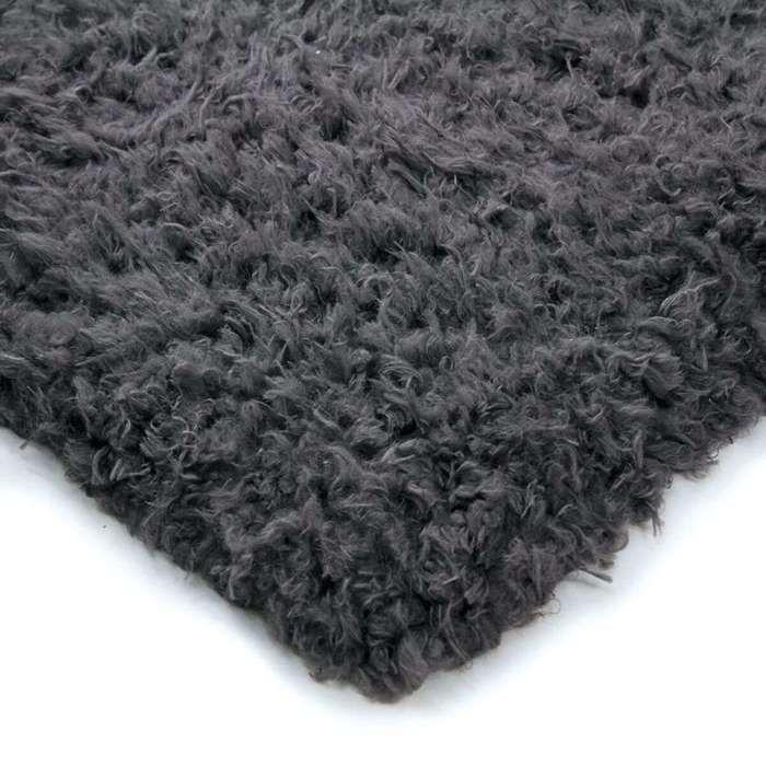 Tapis salon tout doux imitation fourrure gris foncé 160x230